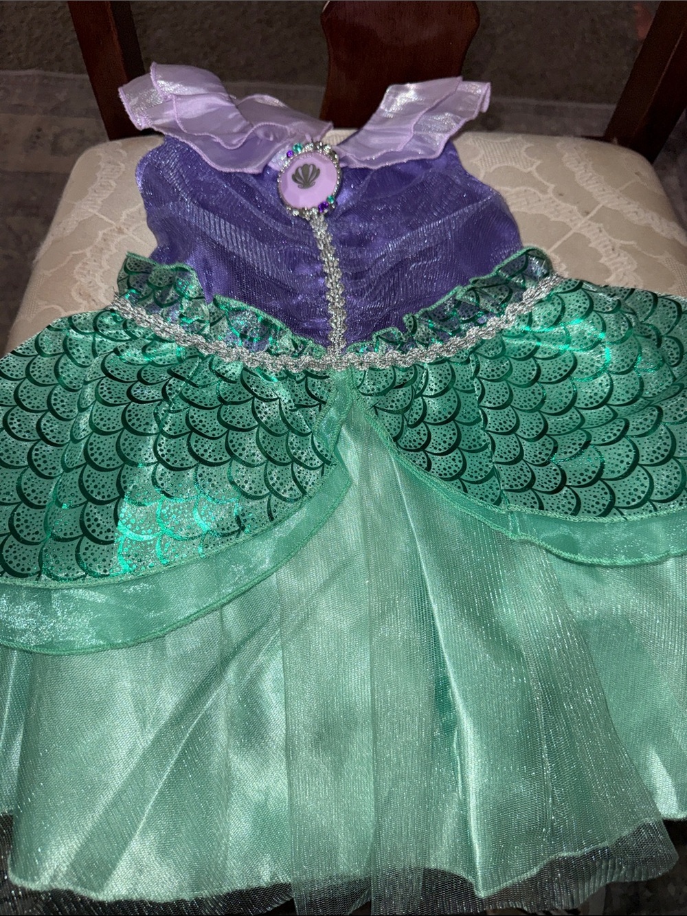 Disney Purple and Green Mermaid Dress Costume